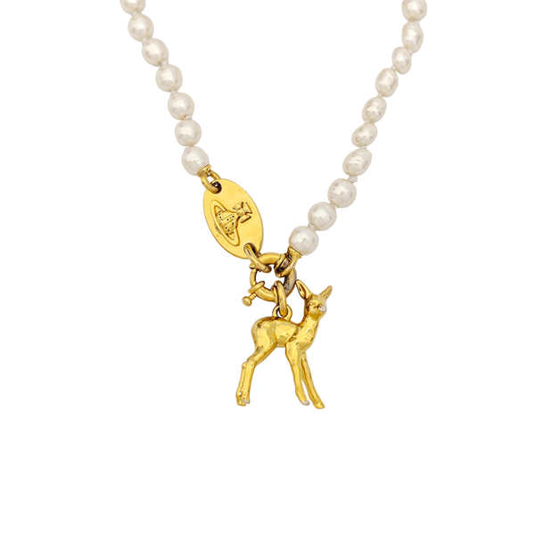 Faux Pearl White Necklace