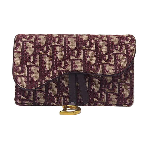 Saddle Mini Oblique Canvas Red