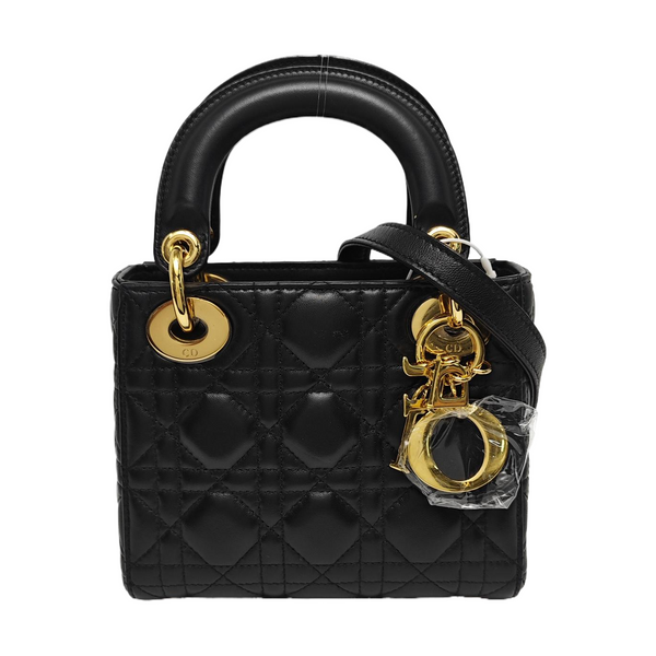 Lady Dior Mini Cannage Lambskin Black