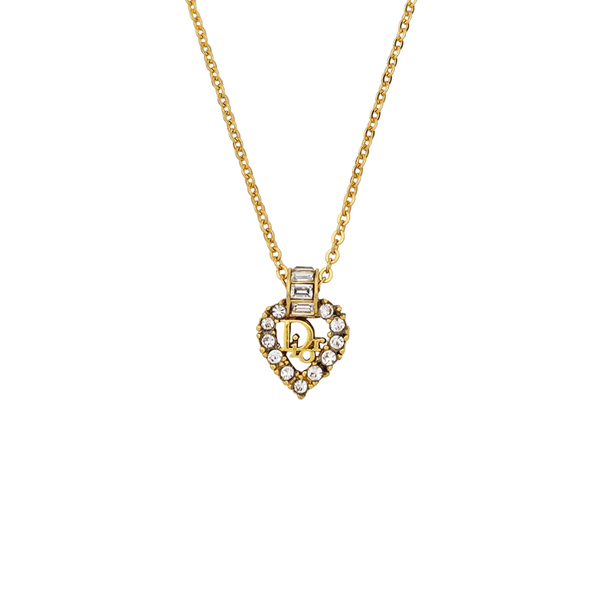 Dior Oblique Metal Gold Necklace