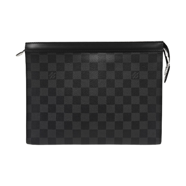 Pochette Voyag MM Damier Graphite Coated Canvas Gray