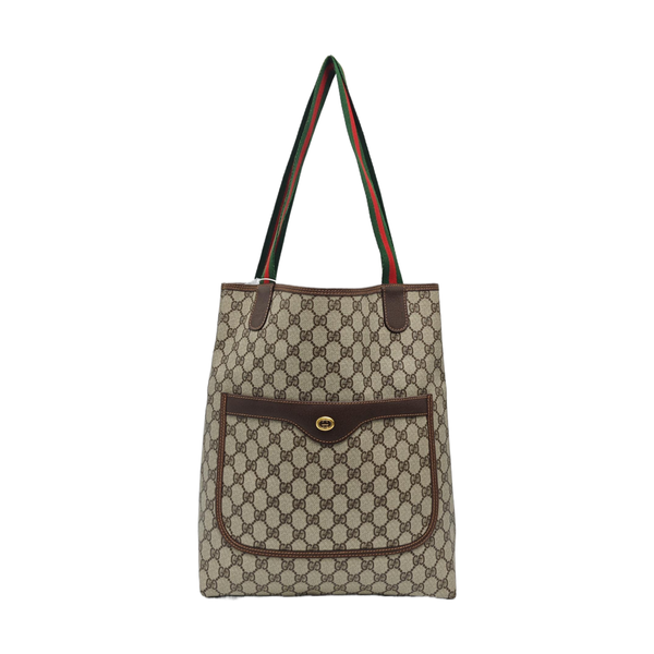 Monogram Coated Canvas Tote Bag Black