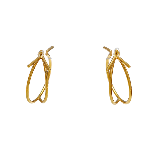 Metal Gold Stud Earrings