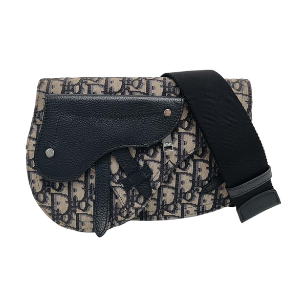Authenticated pre-owned Saddle Monogram Canvas Blue - Shoulder Bag at Looply
