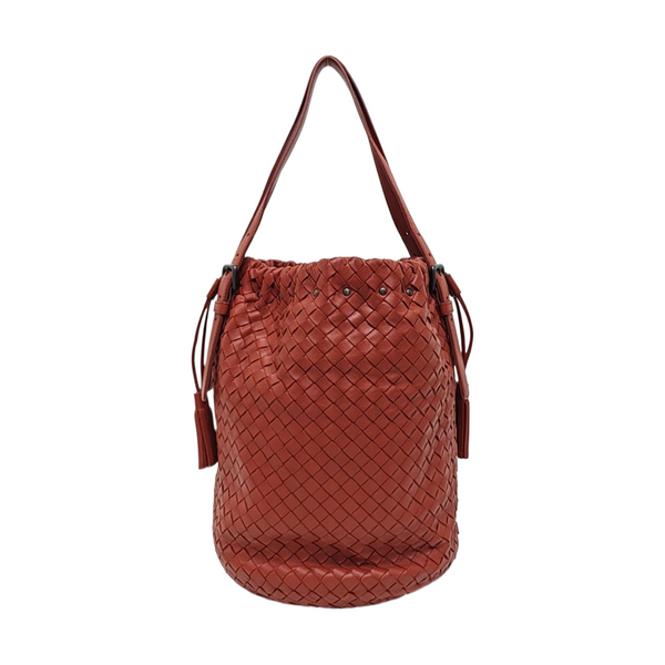 Lambskin Bucket Bag Red