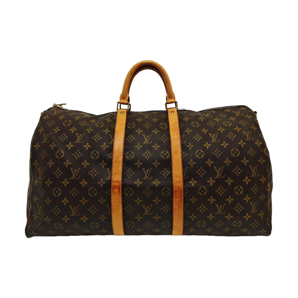 SAC SOUPLE 55 Monogram Coated Canvas Brown