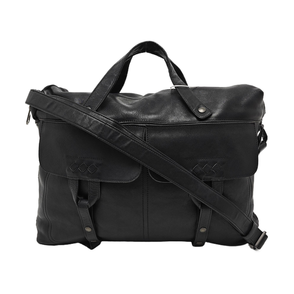 Calfskin Shoulder Bag Black