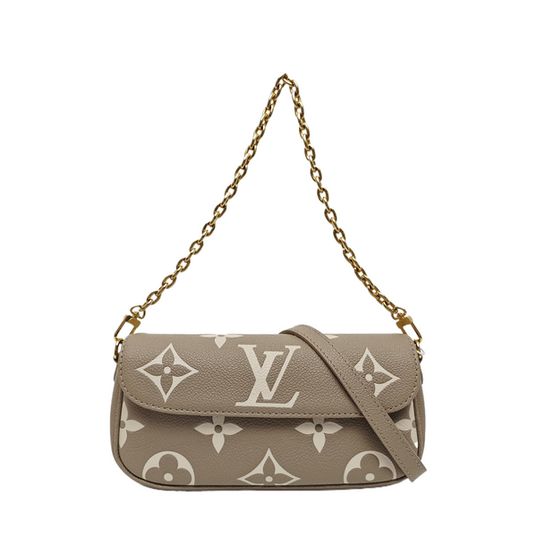 IVY Monogram Calfskin Gray