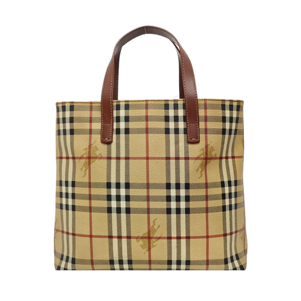 Coated Canvas Tote Bag Beige