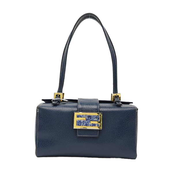 Calfskin Top Handle Bag Blue