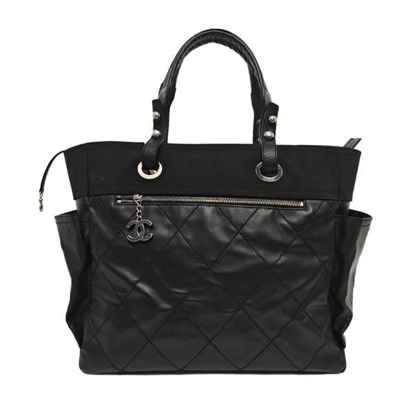 PARIS BIARRITZ Large Quilted Coated Canvas Black