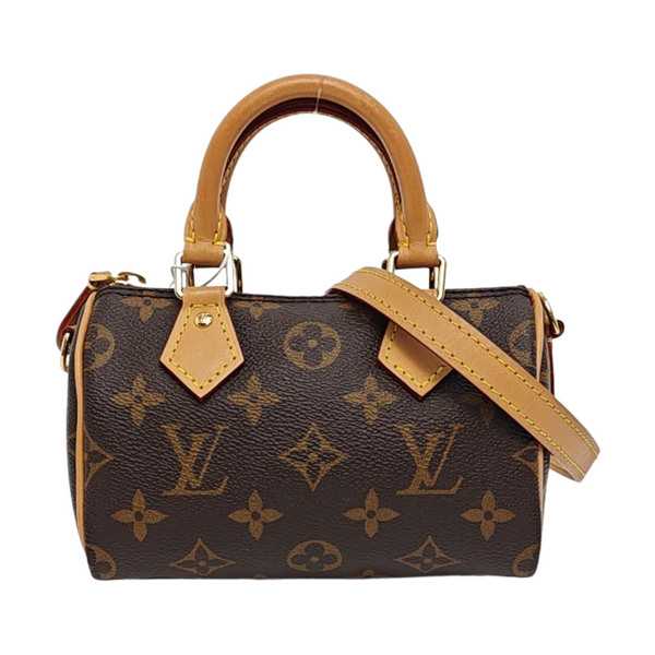 SPEEDY Nano Monogram Coated Canvas Brown