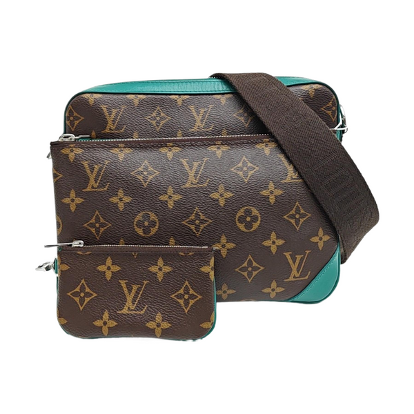 TRIO Monogram Coated Canvas Brown