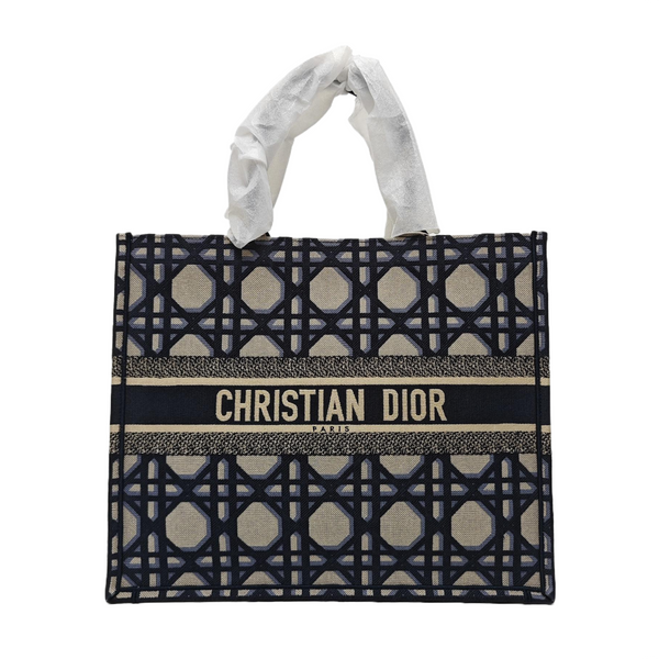 Book Tote Large Canvas Blue