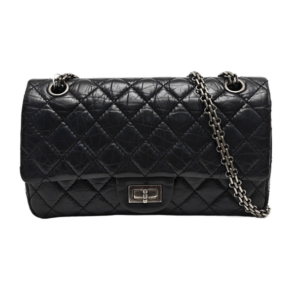 2.55 225 Quilted Calfskin Black