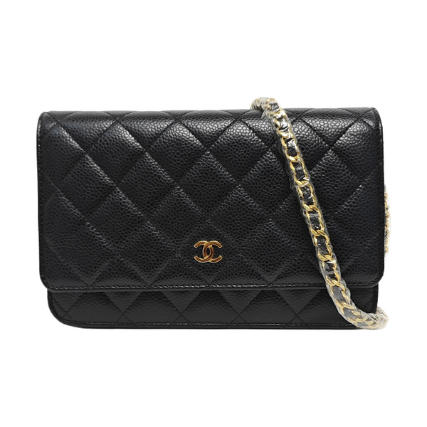 WOC Quilted Grained Calfskin Black