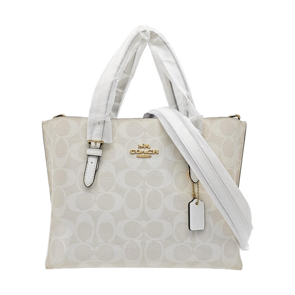 MOLLIE 25 Monogram Coated Canvas White