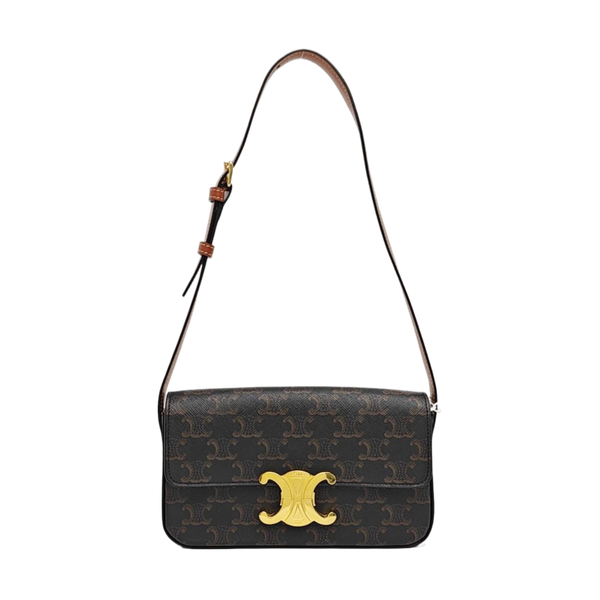 TRIOMPHE Small Coated Canvas Brown