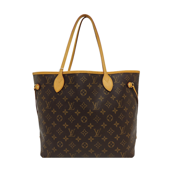 NEVERFULL MM Monogram Coated Canvas Brown