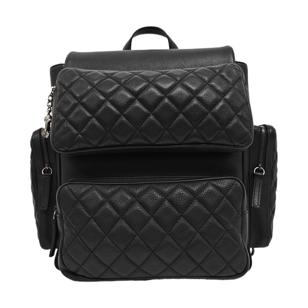 Quilted Grained Calfskin Black
