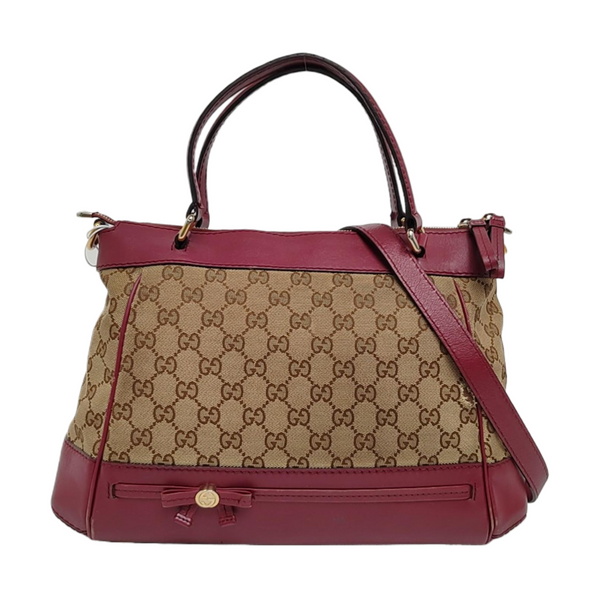 Monogram Canvas Tote Bag Brown