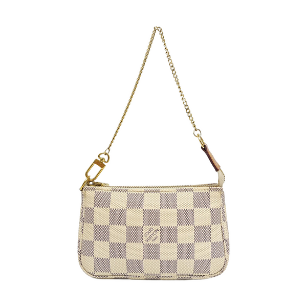ACCESSOIRES Mini Damier Azur Coated Canvas White