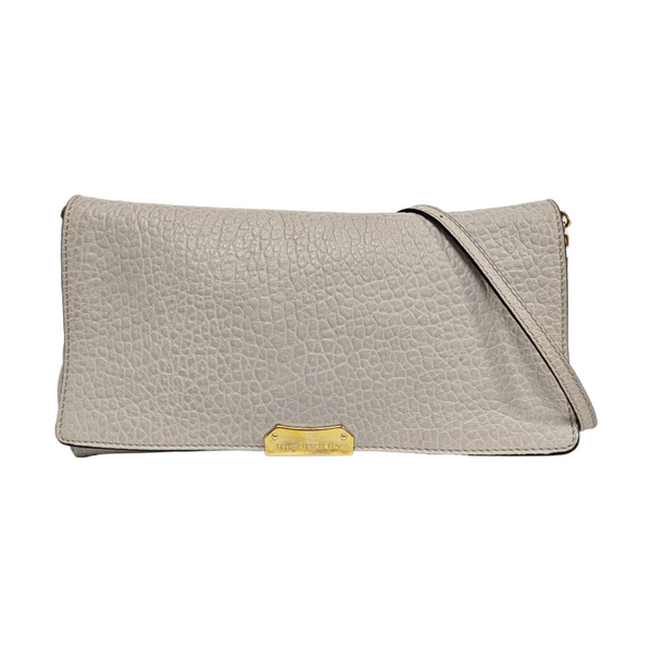Calfskin Shoulder Bag Gray