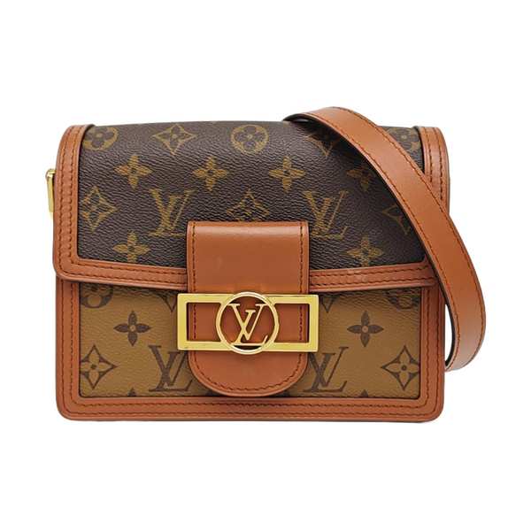 DAUPHINE Mini Monogram Coated Canvas Brown