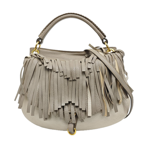 Calfskin Shoulder Bag Gray