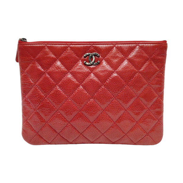 Quilted Patent Leather Red