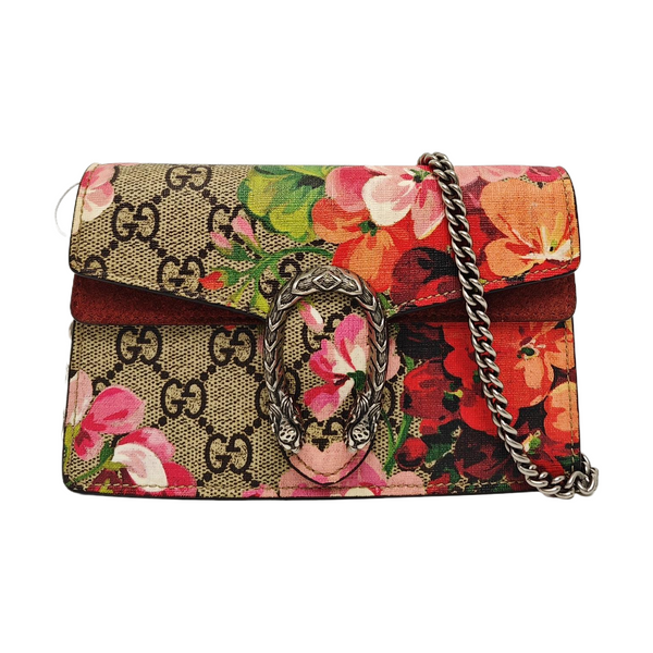 Dionysus Super Mini Monogram Coated Canvas Beige
