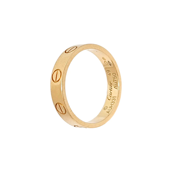 LOVE 18k Rose Gold Ring EU 49