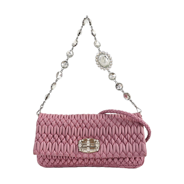 Crystal Quilted Lambskin Pink