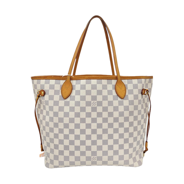 NEVERFULL MM Damier Azur Coated Canvas White