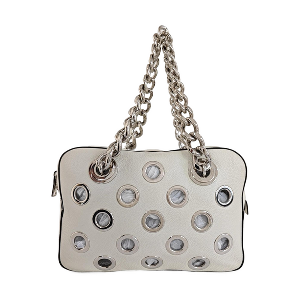 Calfskin Shoulder Bag White