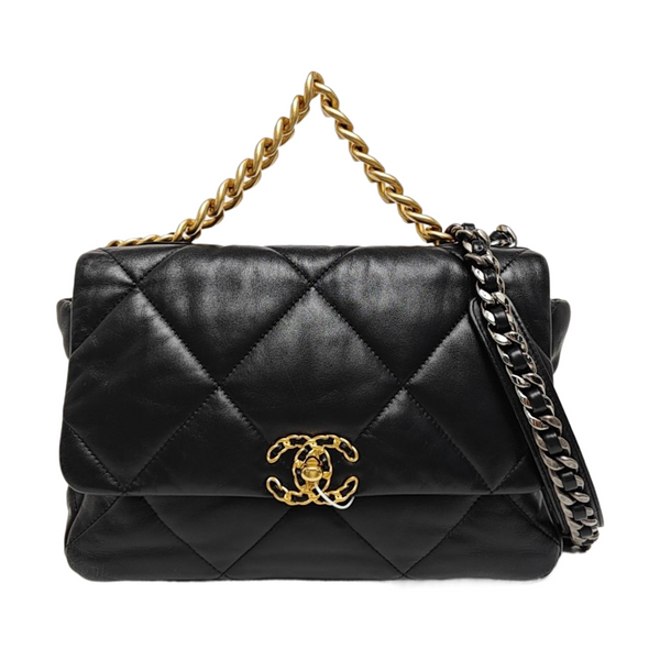 CHANEL 19 Medium Quilted Lambskin Black
