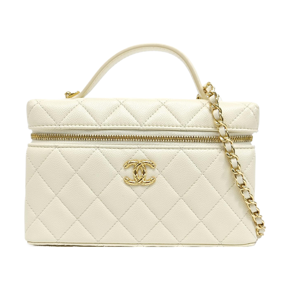 Quilted Grained Calfskin Shoulder Bag Yellow