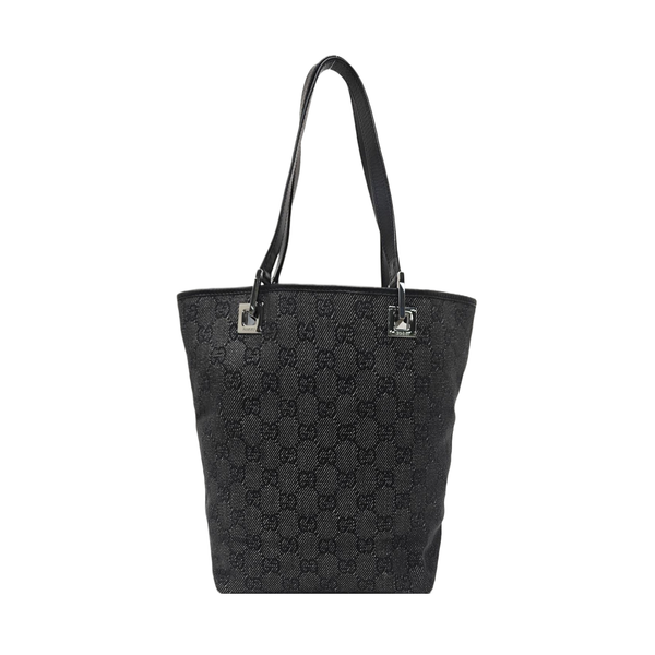 Monogram Canvas Tote Bag Black