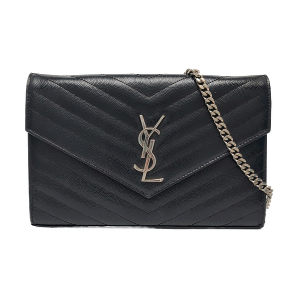 MONOGRAM Medium Chevron Calfskin Black