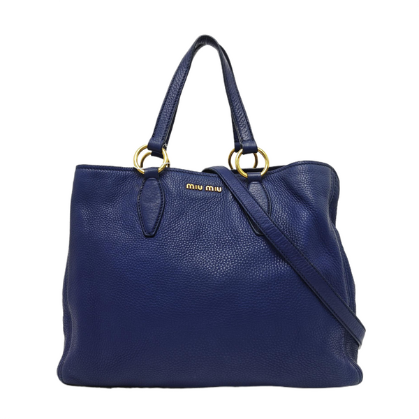 Calfskin Shoulder Bag Blue