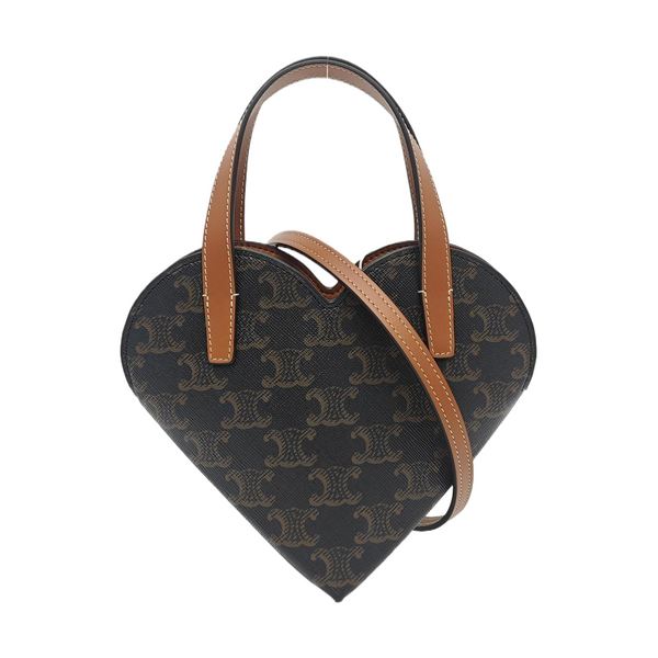 Coated Canvas Shoulder Bag Brown