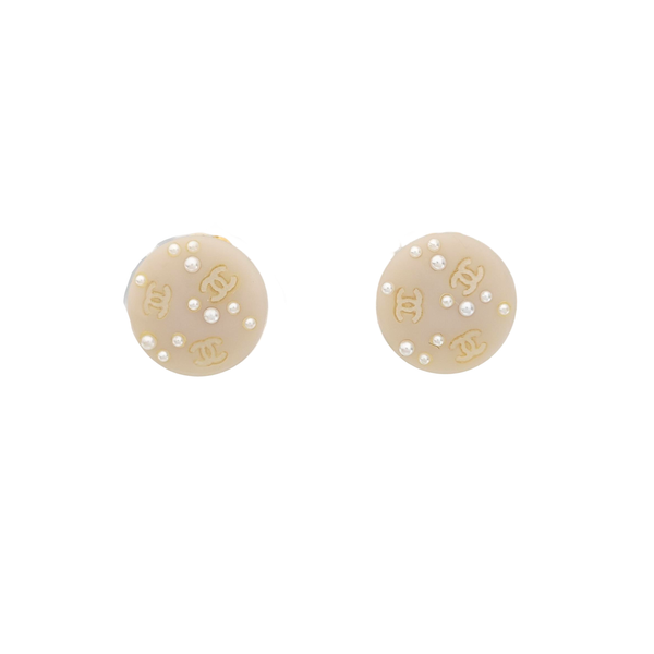 Metal White Clip On Earrings