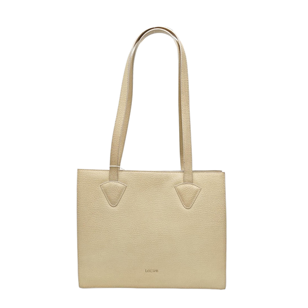 Calfskin Shoulder Bag Beige