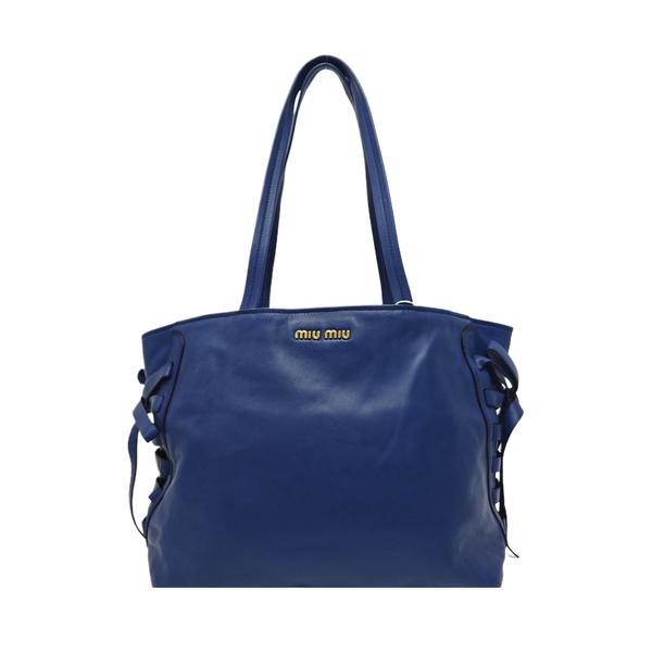Calfskin Tote Bag Blue