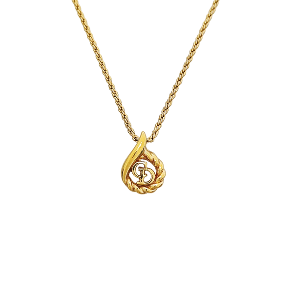 Twist Round Metal Gold Necklace