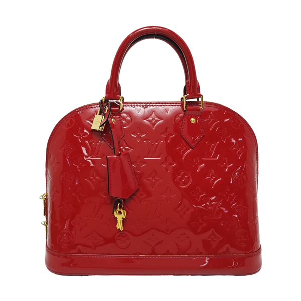 ALMA PM Monogram Patent Leather Red