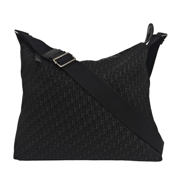 Oblique Canvas Shoulder Bag Black