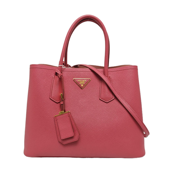 Double Medium Saffiano Calfskin Red