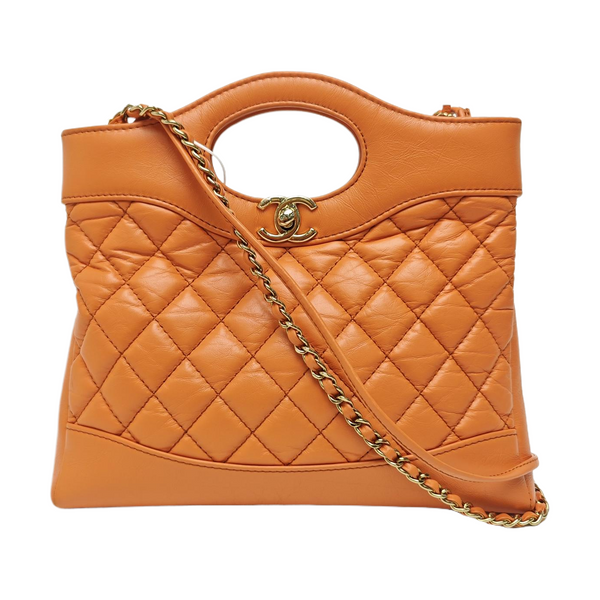 CHANEL 31 Mini Quilted Calfskin Orange