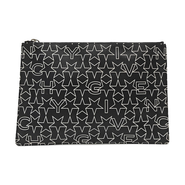 Coated Canvas Clutch Black